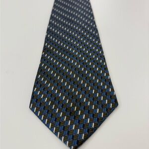 Geoffrey Beene Silk Blue and Black Men's Tie